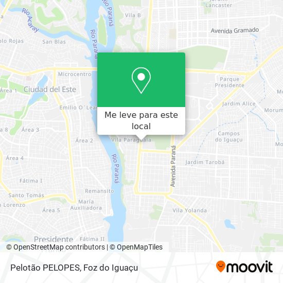 Pelotão PELOPES mapa
