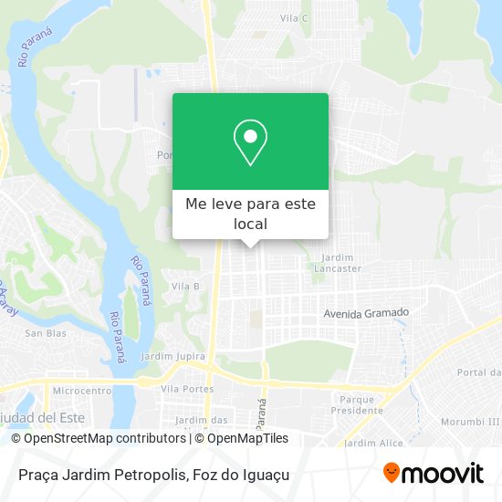 Praça Jardim Petropolis mapa