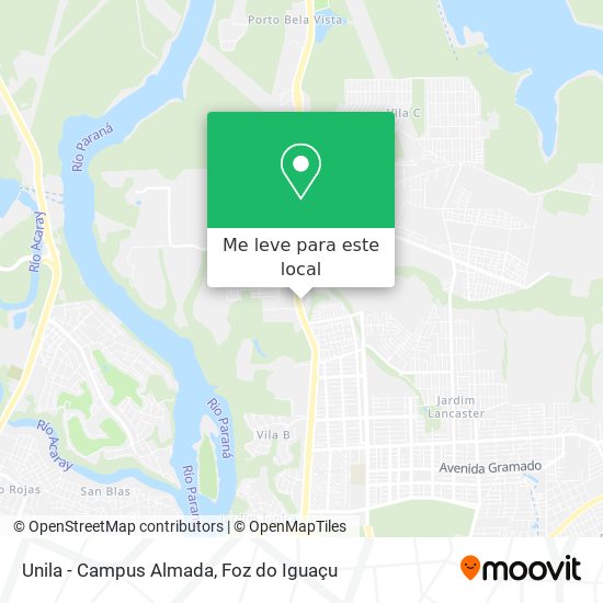 Unila - Campus Almada mapa