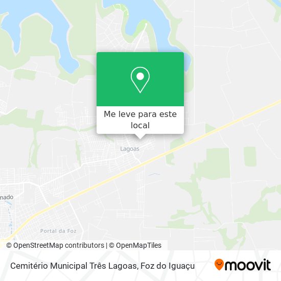 Cemitério Municipal Três Lagoas mapa