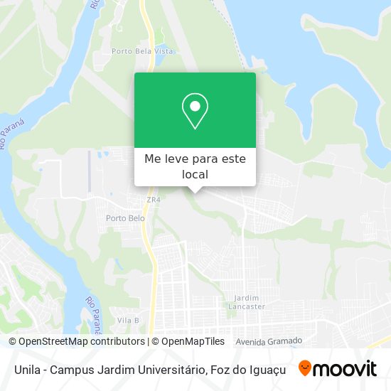 Unila - Campus Jardim Universitário mapa