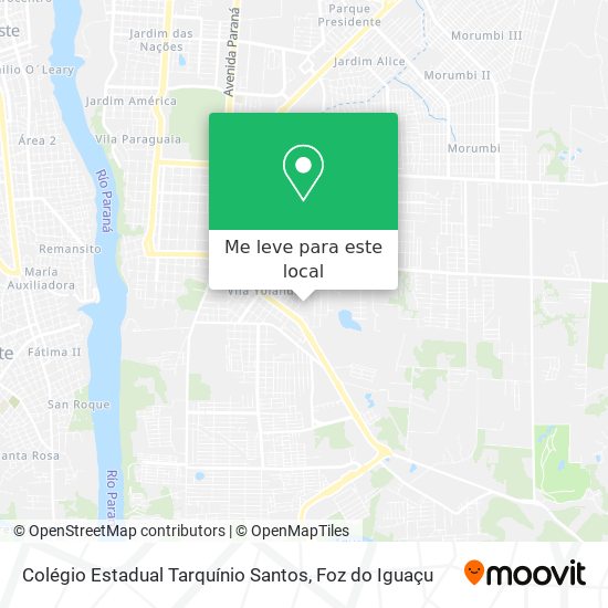 Colégio Estadual Tarquínio Santos mapa