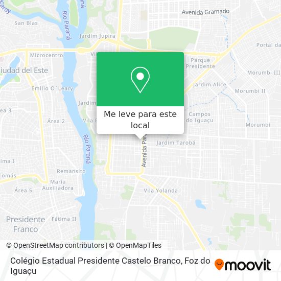 Colégio Estadual Presidente Castelo Branco mapa