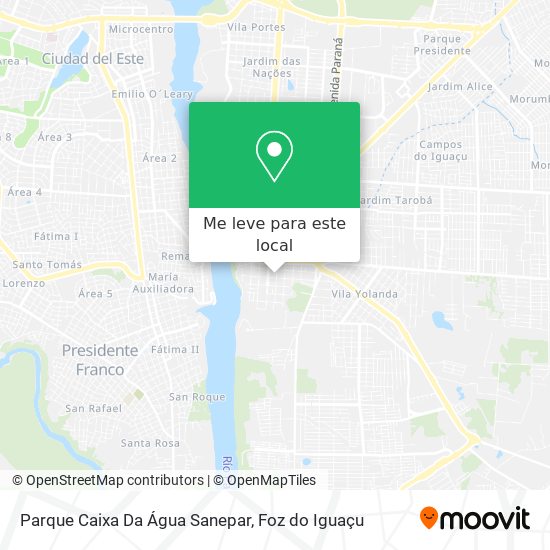 Parque Caixa Da Água Sanepar mapa