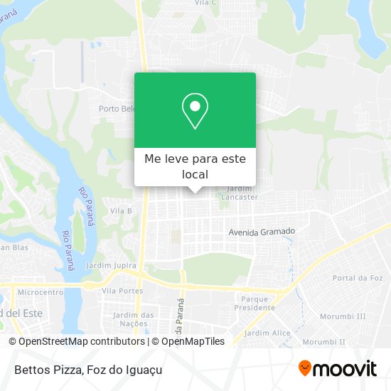 Bettos Pizza mapa
