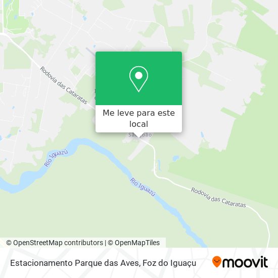 Estacionamento Parque das Aves mapa