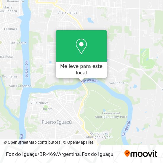 Foz do Iguaçu/BR-469/Argentina mapa