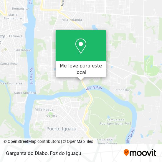 Garganta do Diabo mapa