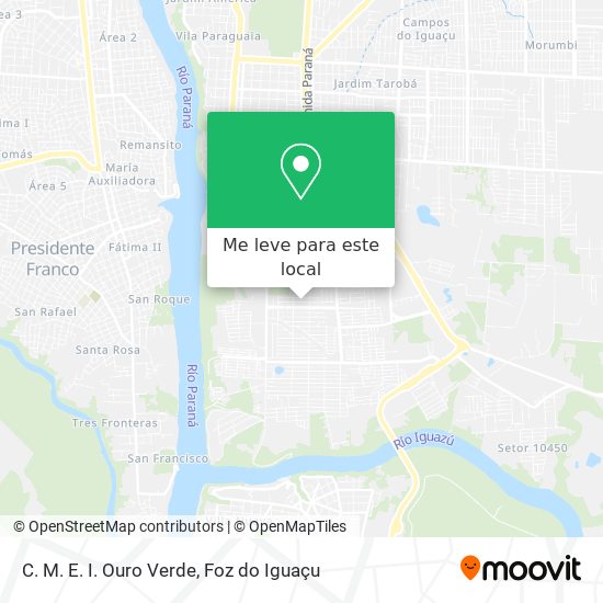 C. M. E. I. Ouro Verde mapa