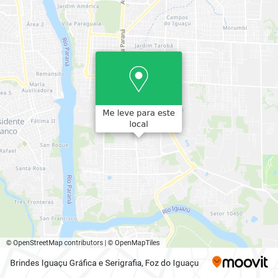 Brindes Iguaçu Gráfica e Serigrafia mapa