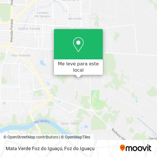 Mata Verde Foz do Iguaçú mapa