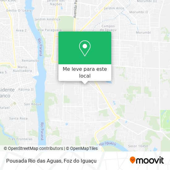 Pousada Rio das Aguas mapa