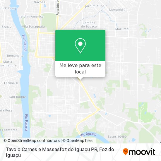 Tavolo Carnes e Massasfoz do Iguaçu PR mapa