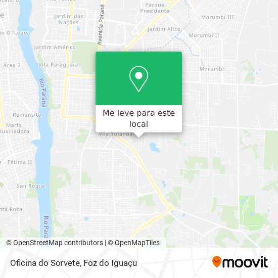 Oficina do Sorvete mapa