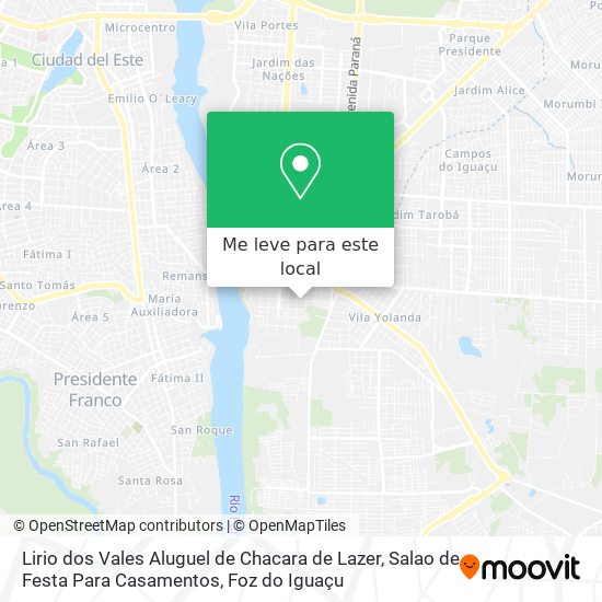 Lirio dos Vales Aluguel de Chacara de Lazer, Salao de Festa Para Casamentos mapa