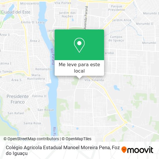 Colégio Agrícola Estadual Manoel Moreira Pena mapa