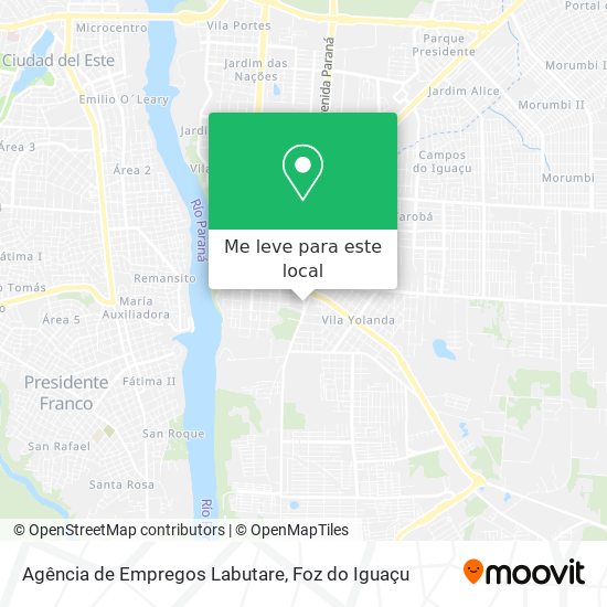 Agência de Empregos Labutare mapa