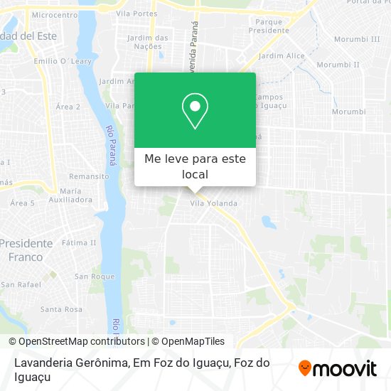 Lavanderia Gerônima, Em Foz do Iguaçu mapa