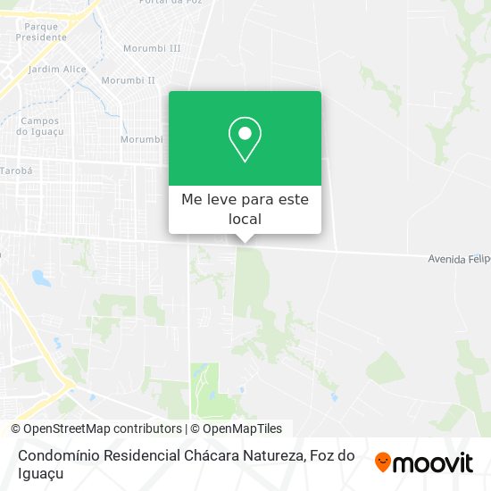 Condomínio Residencial Chácara Natureza mapa