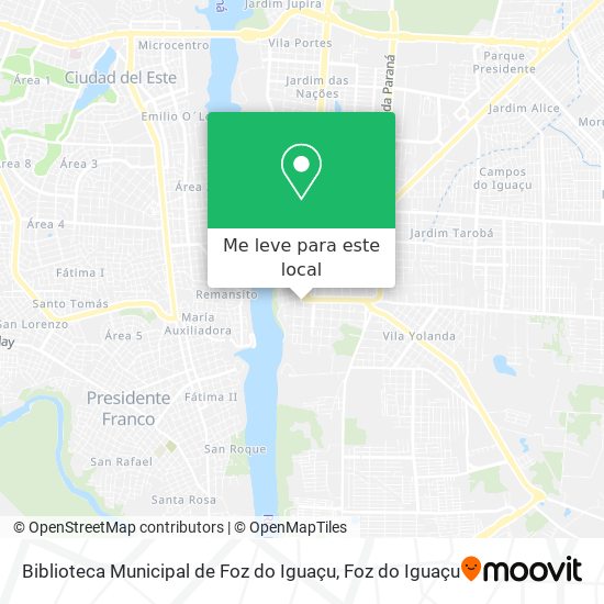Biblioteca Municipal de Foz do Iguaçu mapa