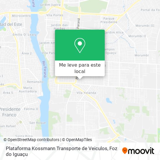 Plataforma Kossmann Transporte de Veiculos mapa