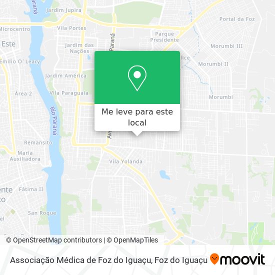 Associação Médica de Foz do Iguaçu mapa