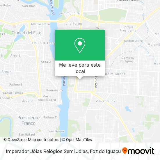 Imperador Jóias Relógios Semi Jóias mapa