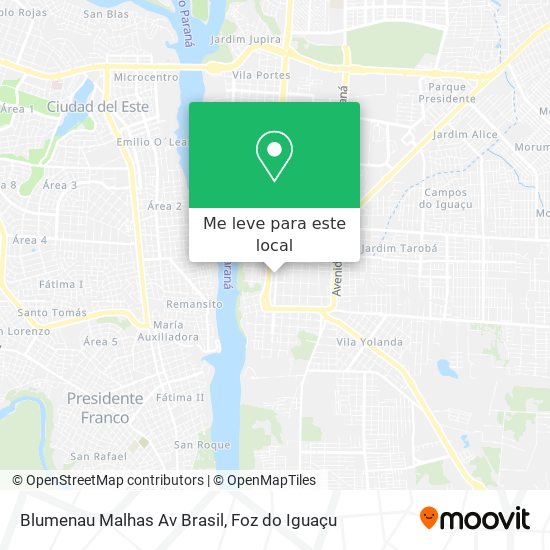 Blumenau Malhas Av Brasil mapa