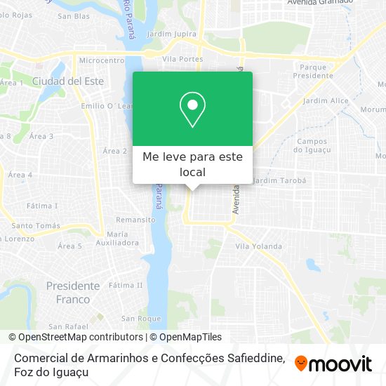Comercial de Armarinhos e Confecções Safieddine mapa