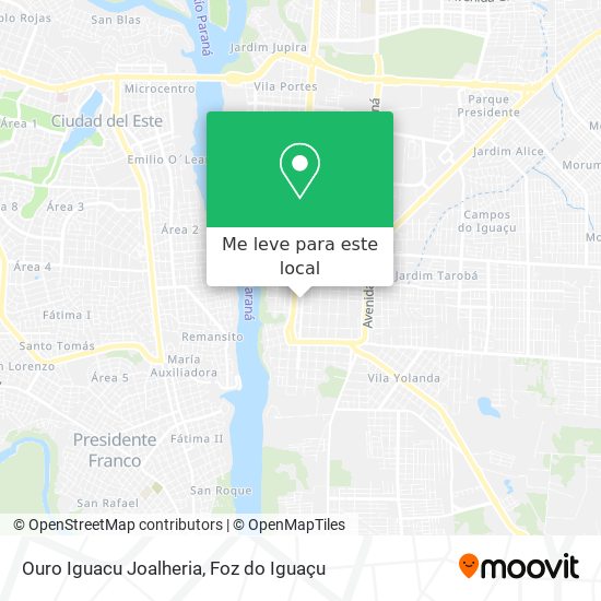 Ouro Iguacu Joalheria mapa
