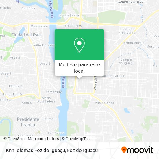 Knn Idiomas Foz do Iguaçu mapa