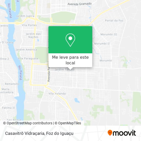 Casavitrô Vidraçaria mapa