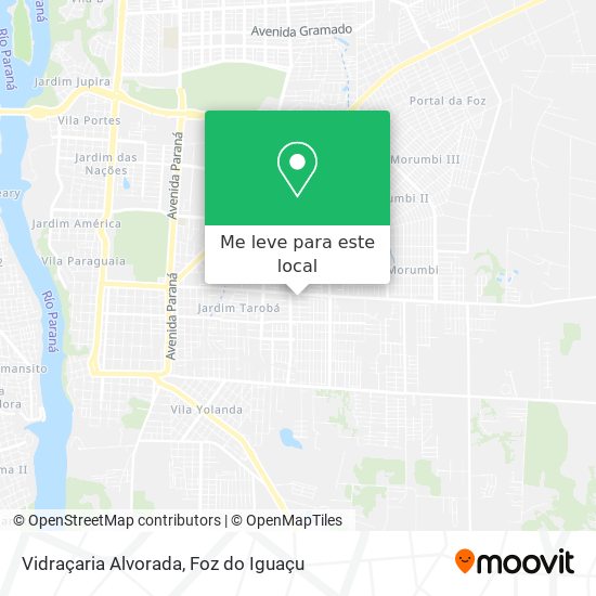 Vidraçaria Alvorada mapa