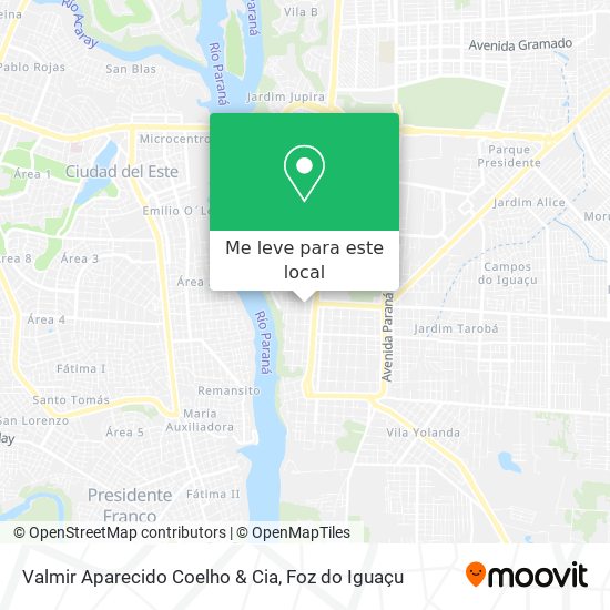 Valmir Aparecido Coelho & Cia mapa