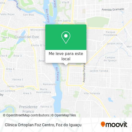 Clínica Ortoplan Foz Centro mapa