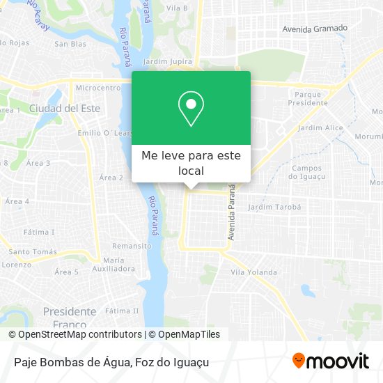 Paje Bombas de Água mapa