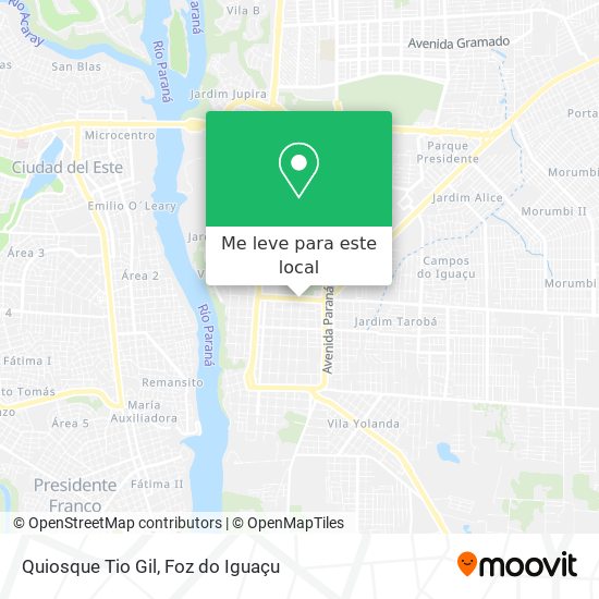 Quiosque Tio Gil mapa