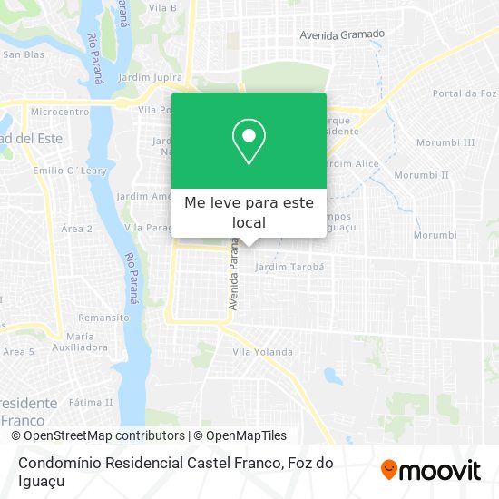 Condomínio Residencial Castel Franco mapa