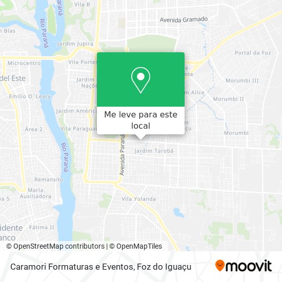 Caramori Formaturas e Eventos mapa