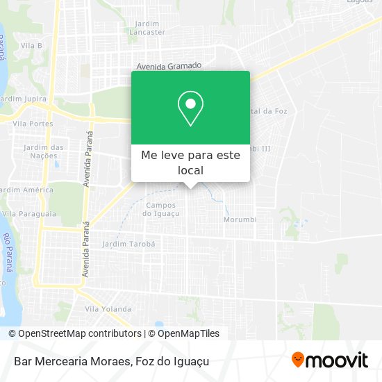 Bar Mercearia Moraes mapa