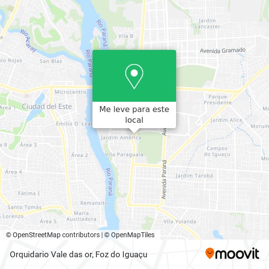 Orquidario Vale das or mapa