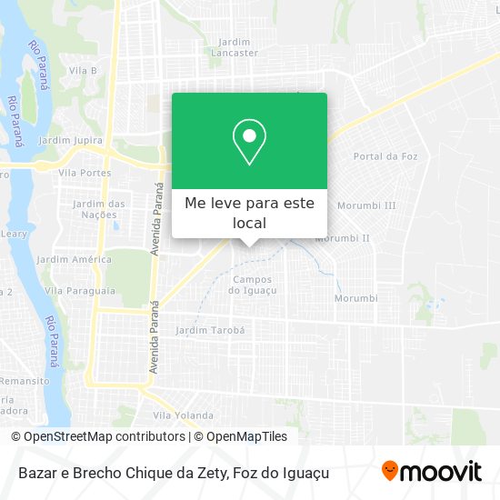 Bazar e Brecho Chique da Zety mapa
