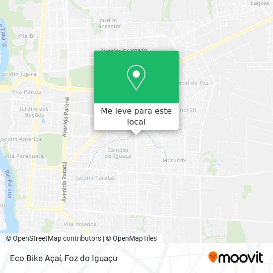 Eco Bike Açaí mapa