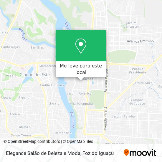 Elegance Salão de Beleza e Moda mapa