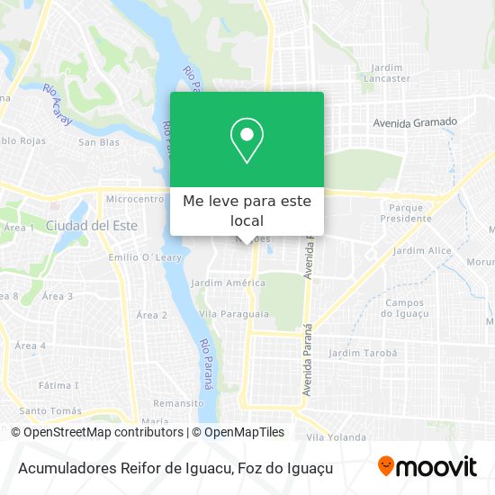 Acumuladores Reifor de Iguacu mapa