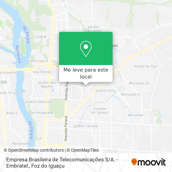 Empresa Brasileira de Telecomunicações S / A. - Embratel. mapa