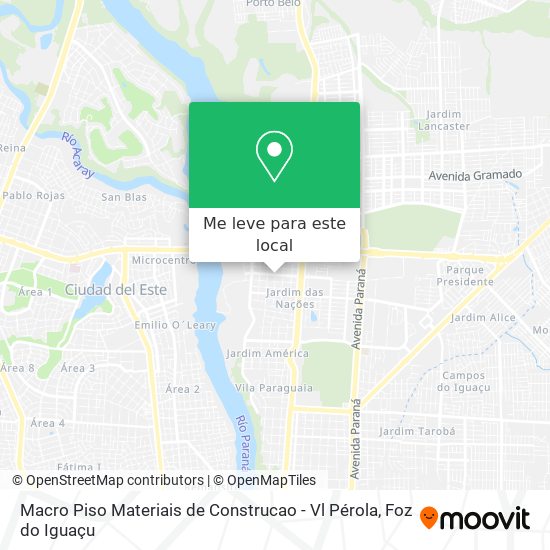 Macro Piso Materiais de Construcao - Vl Pérola mapa