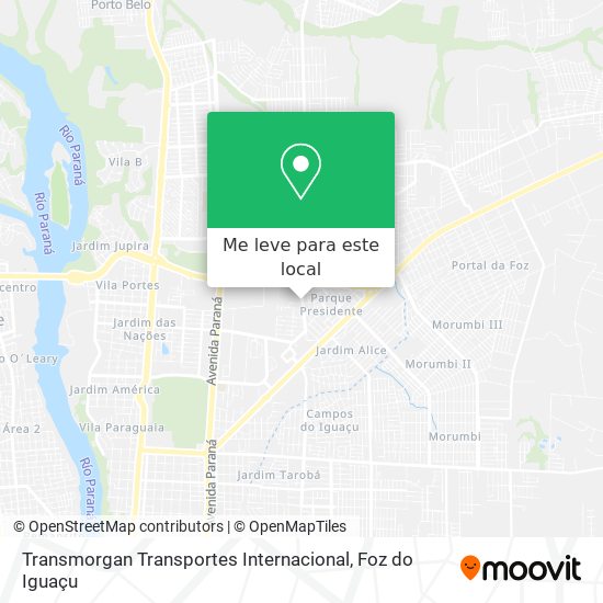 Transmorgan Transportes Internacional mapa