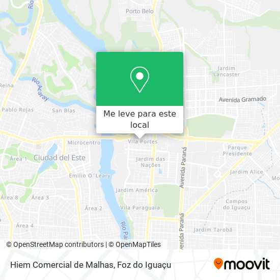 Hiem Comercial de Malhas mapa