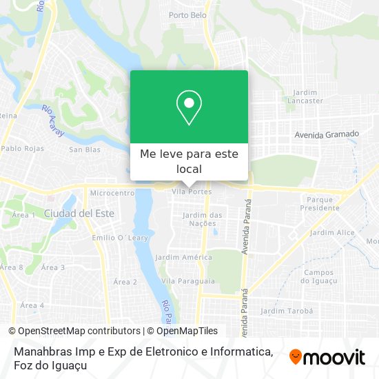 Manahbras Imp e Exp de Eletronico e Informatica mapa